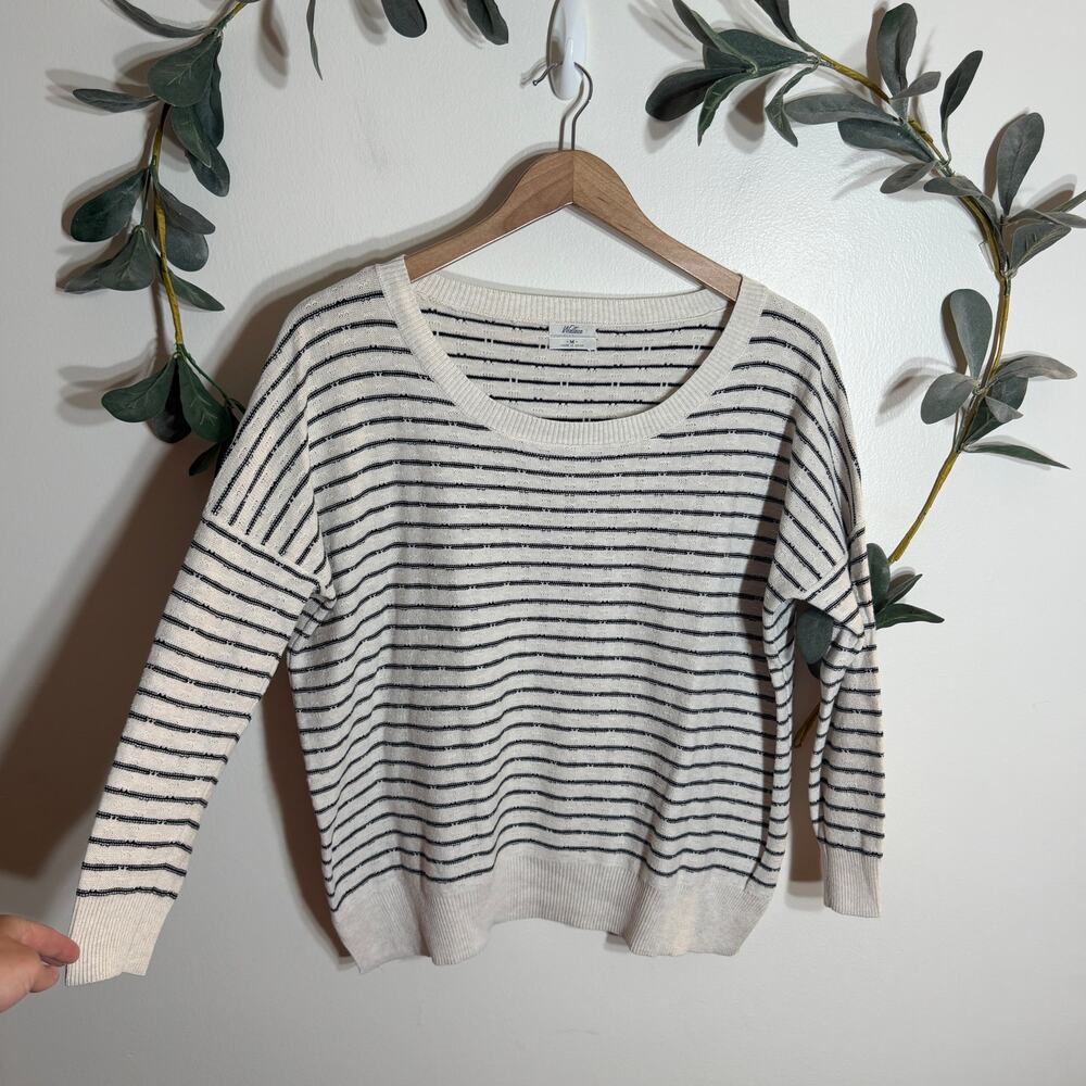 Wallace Cream and Black Striped Sweater